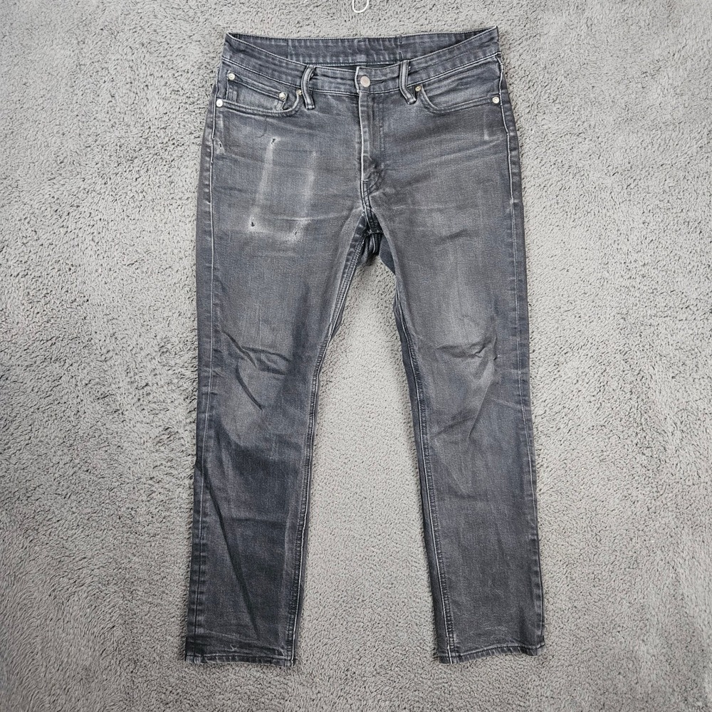 Levis 511 Slim Fit Jeans Mens 33x30 Gray Faded Distressed Stretch Denim Pants
